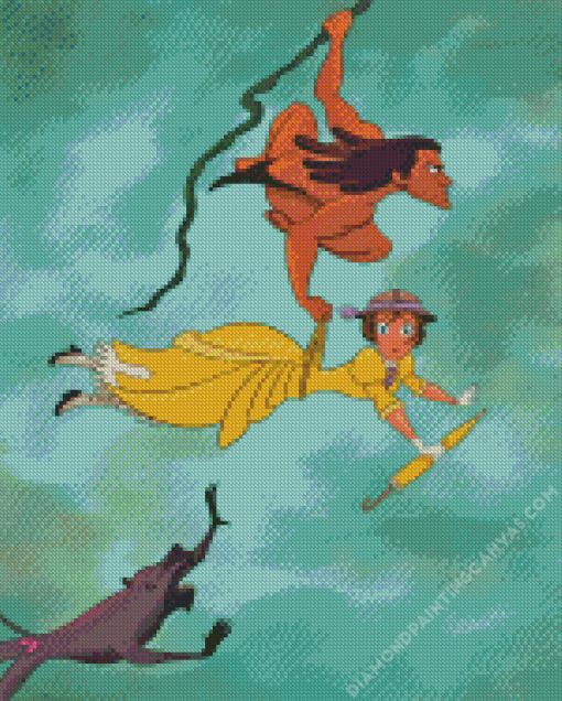 Disney Tarzan And Jane Diamond Painting