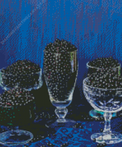 Elderberry In Glasses Diamond Painting