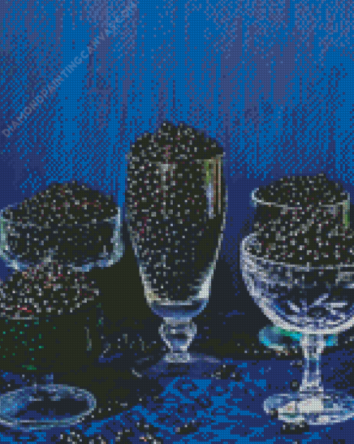 Elderberry In Glasses Diamond Painting