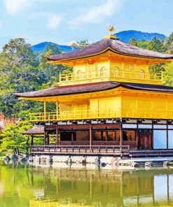 Golden Pavilion Temple Diamond Painting