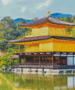 Golden Pavilion Temple Diamond Painting