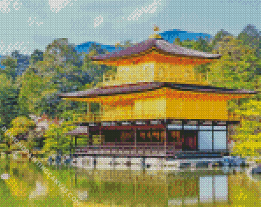 Golden Pavilion Temple Diamond Painting