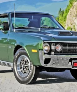 Green 1968 Amc Amx Car Diamond Painting