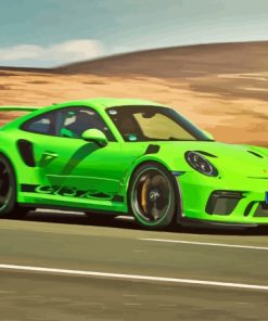 Green Porsche 911 Gt3 Rs Diamond Painting