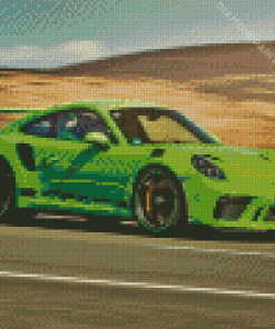 Green Porsche 911 Gt3 Rs Diamond Painting