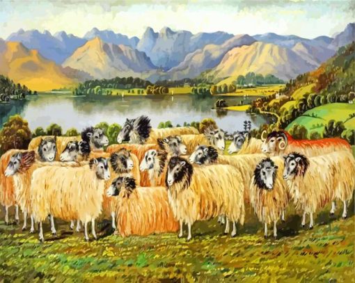 Herdwick Sheep Art Diamond Painting