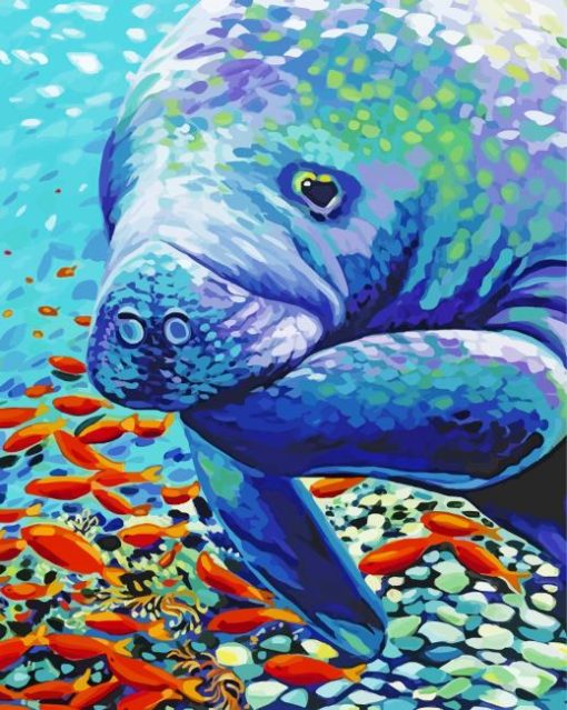 Manatee Sea Cow Arts Diamond Painting