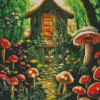 Mushroom Fairyland Diamond Painting