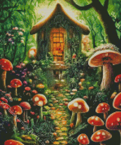 Mushroom Fairyland Diamond Painting