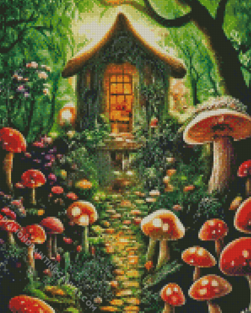 Mushroom Fairyland Diamond Painting