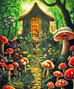 Mushroom Fairyland Diamond Painting