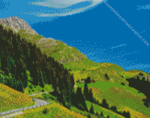 Mountain Road In Vorarlberg Diamond Painting