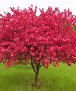 Pink Crabapple Tree Diamond Painting