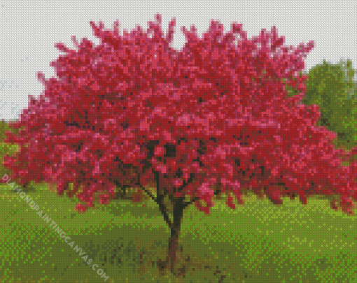 Pink Crabapple Tree Diamond Painting