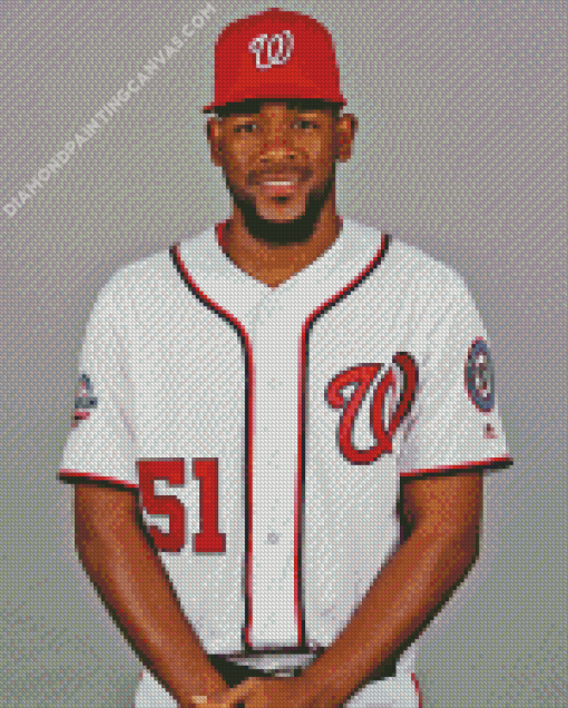 Washington Nationals Wander Suero Diamond Painting