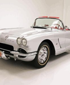 White 1962 Chevrolet Corvette Diamond Painting