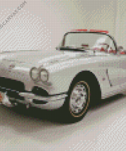 White 1962 Chevrolet Corvette Diamond Painting