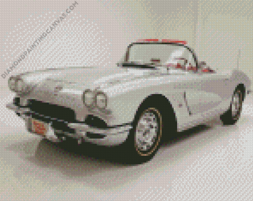 White 1962 Chevrolet Corvette Diamond Painting