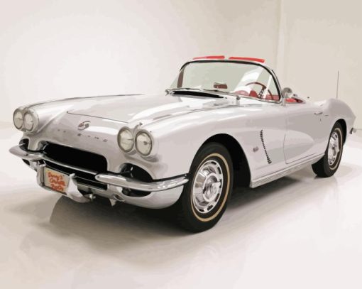 White 1962 Chevrolet Corvette Diamond Painting