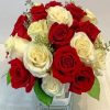 White And Red Roses Diamond Painting