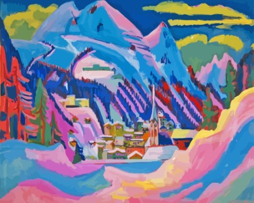 Winter In Davos Ernst Ludwig Kirchner Diamond Painting