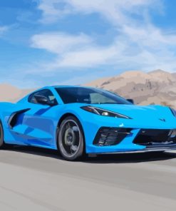 2022 Blue Corvette Stingray Diamond Painting