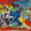 Abstract Judoka Diamond Painting