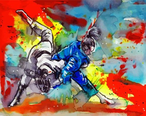 Abstract Judoka Diamond Painting