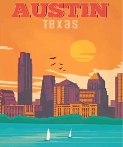 Austin Texas Poster Diamond Painting