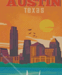 Austin Texas Poster Diamond Painting