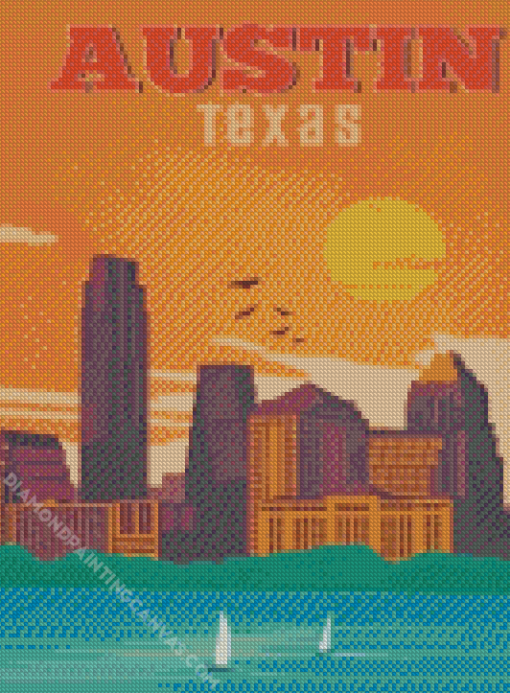 Austin Texas Poster Diamond Painting