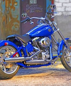 Blue Motorcycle Diamond Painting