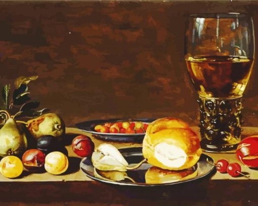 Bread And Fruits Diamond Painting