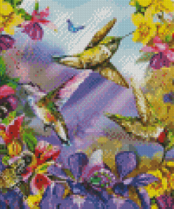 Butterflies And Hummingbirds Diamond Painting