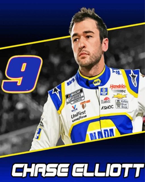 Chase Elliott Diamond Painting