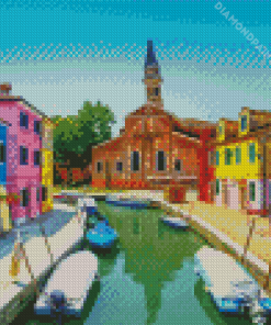 Colorful Towns Burano Diamond Painting