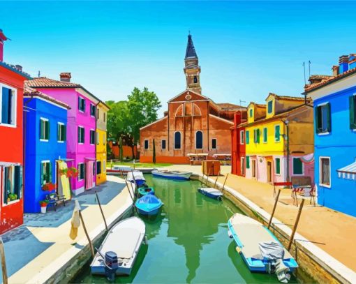 Colorful Towns Burano Diamond Painting