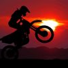 Dirt Bike Sunset Silhouette Diamond Painting