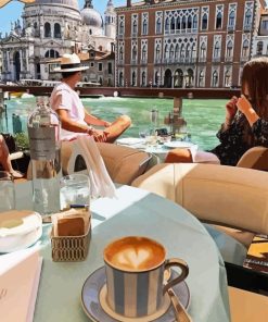 Drinking Coffee In Venice Diamond Painting