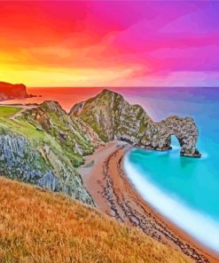 Durdle Door At Sunset Diamond Painting