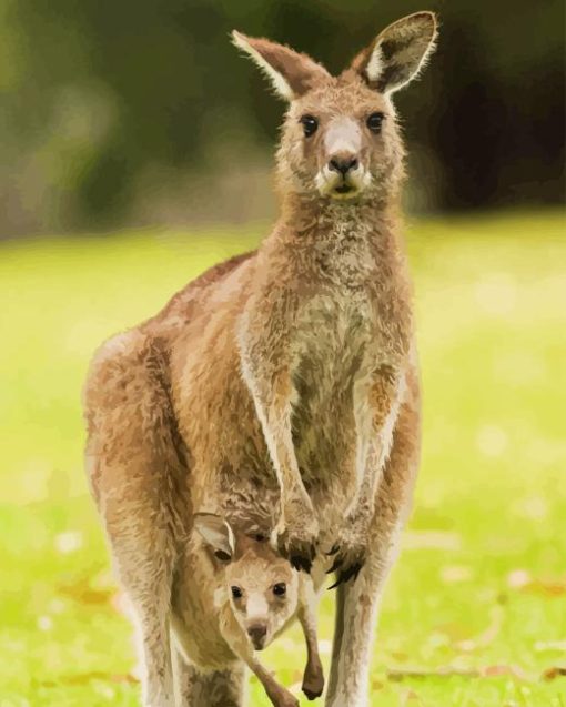 Eastern Grey Kangaroos Diamond Painting