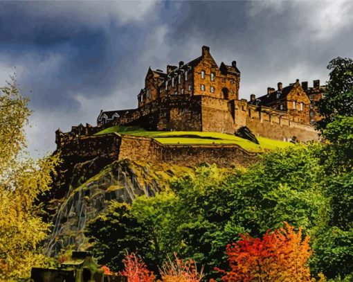 Edinburgh Castle Scotland Diamond Painting