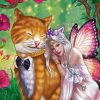 Fairy And Cat Diamond Painting