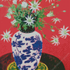 Flannel Flowers In Vase Diamond Painting