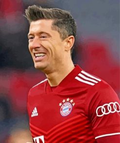 Football Player Robert Lewandowski Diamond Painting