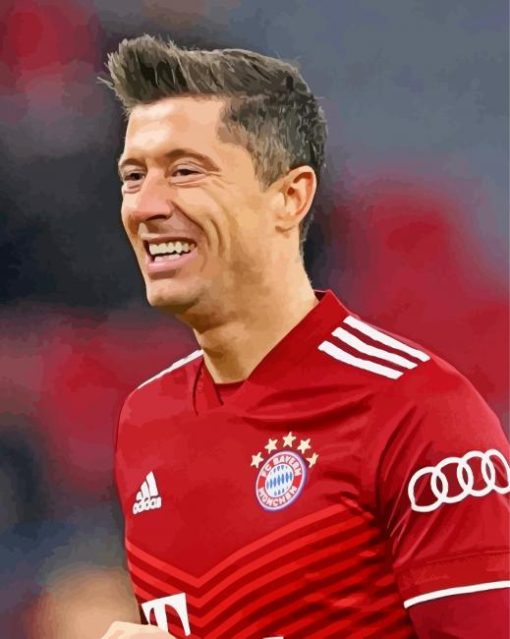 Football Player Robert Lewandowski Diamond Painting