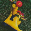 Gumboots And Flowers Diamond Painting