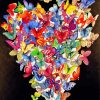 Heart Shape Butterflies Diamond Painting