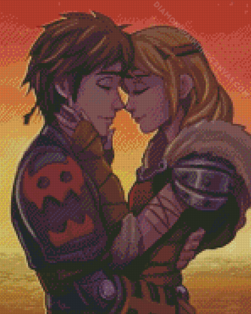 Hiccup And Astrid Diamond Painting