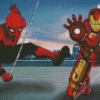 Iron Man And Spider Man Marvel Superheroes Diamond Painting